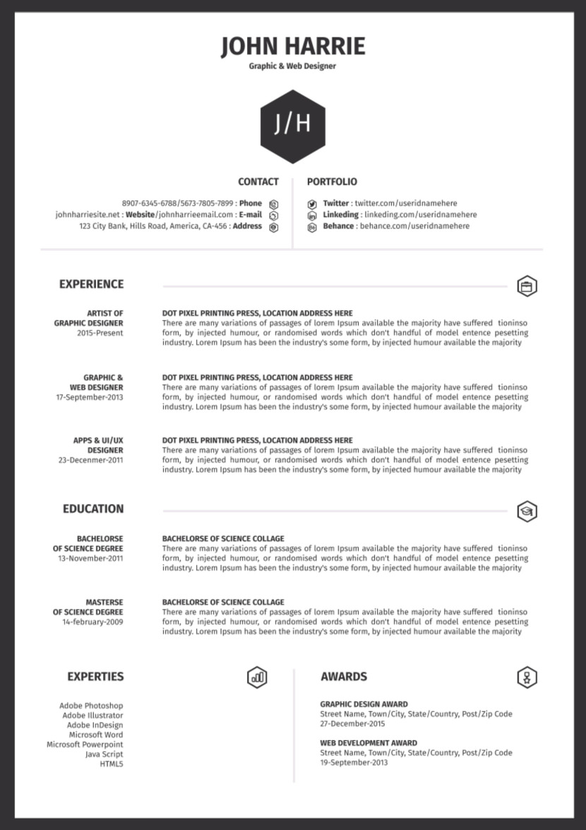 simple one page google doc resume