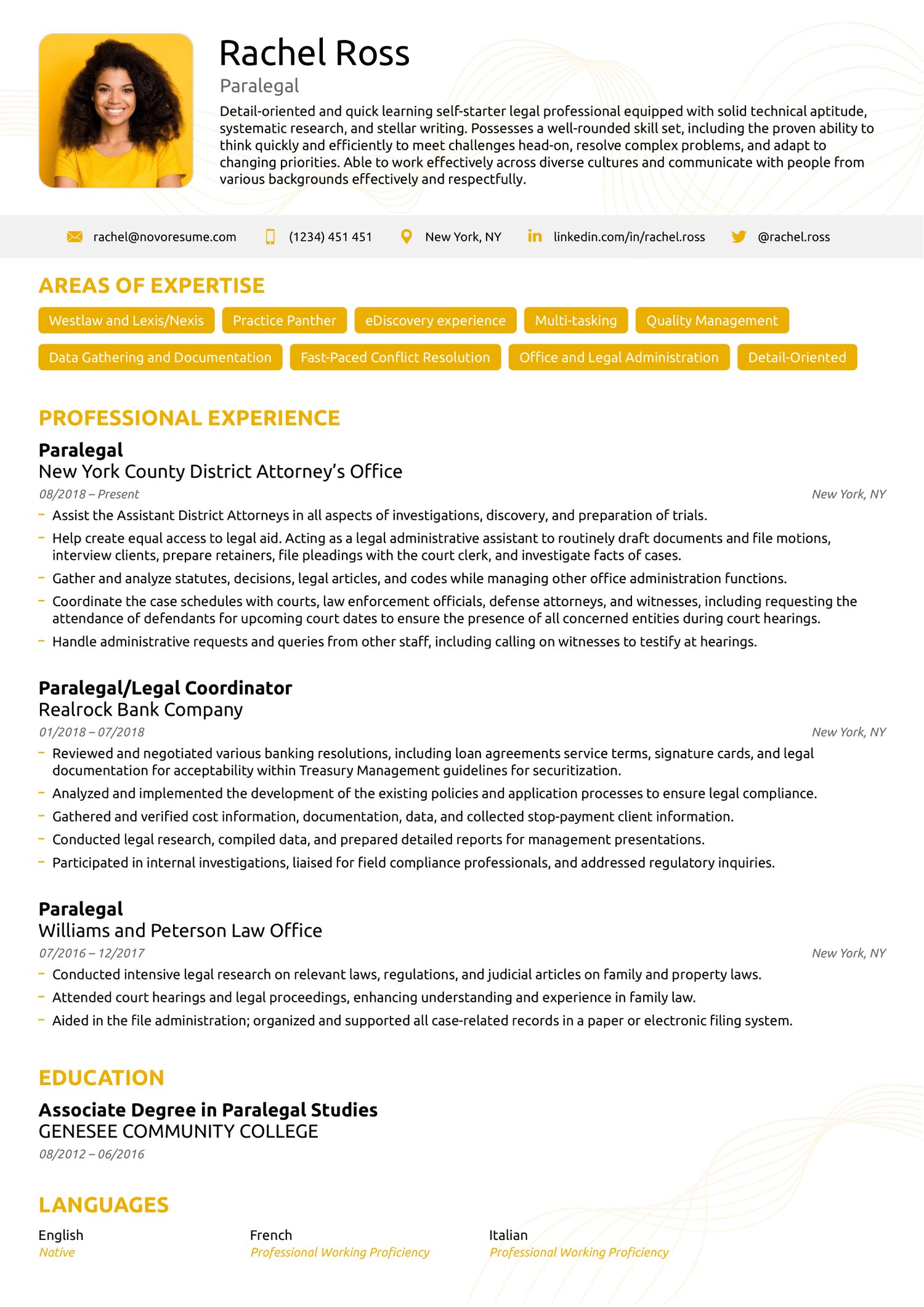 executive ats resume template