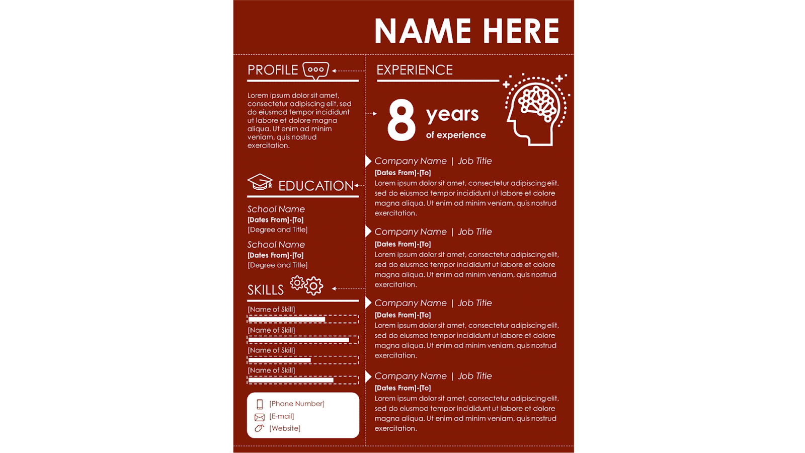 infographic word resume