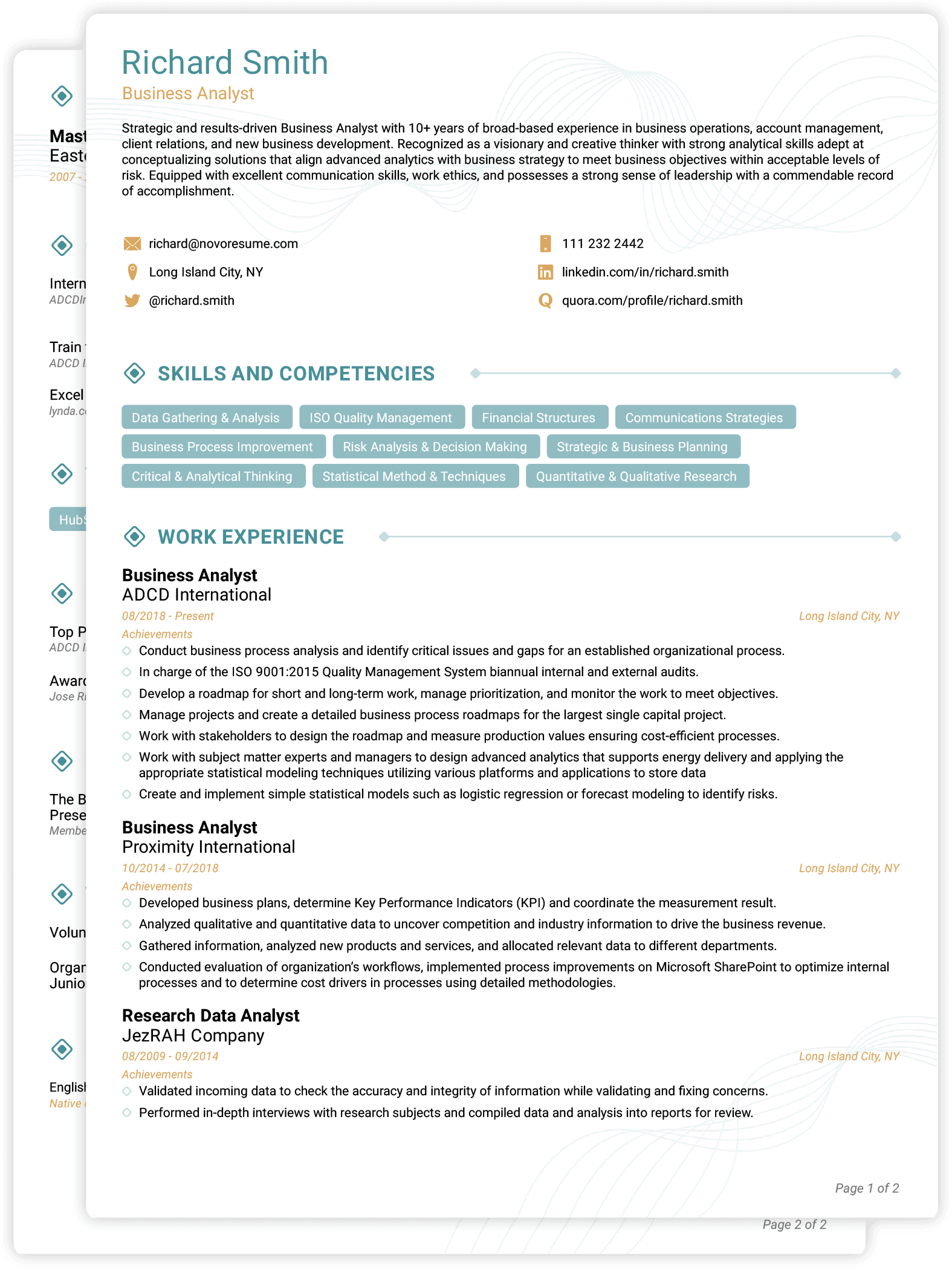 Plantilla de CV minimalista