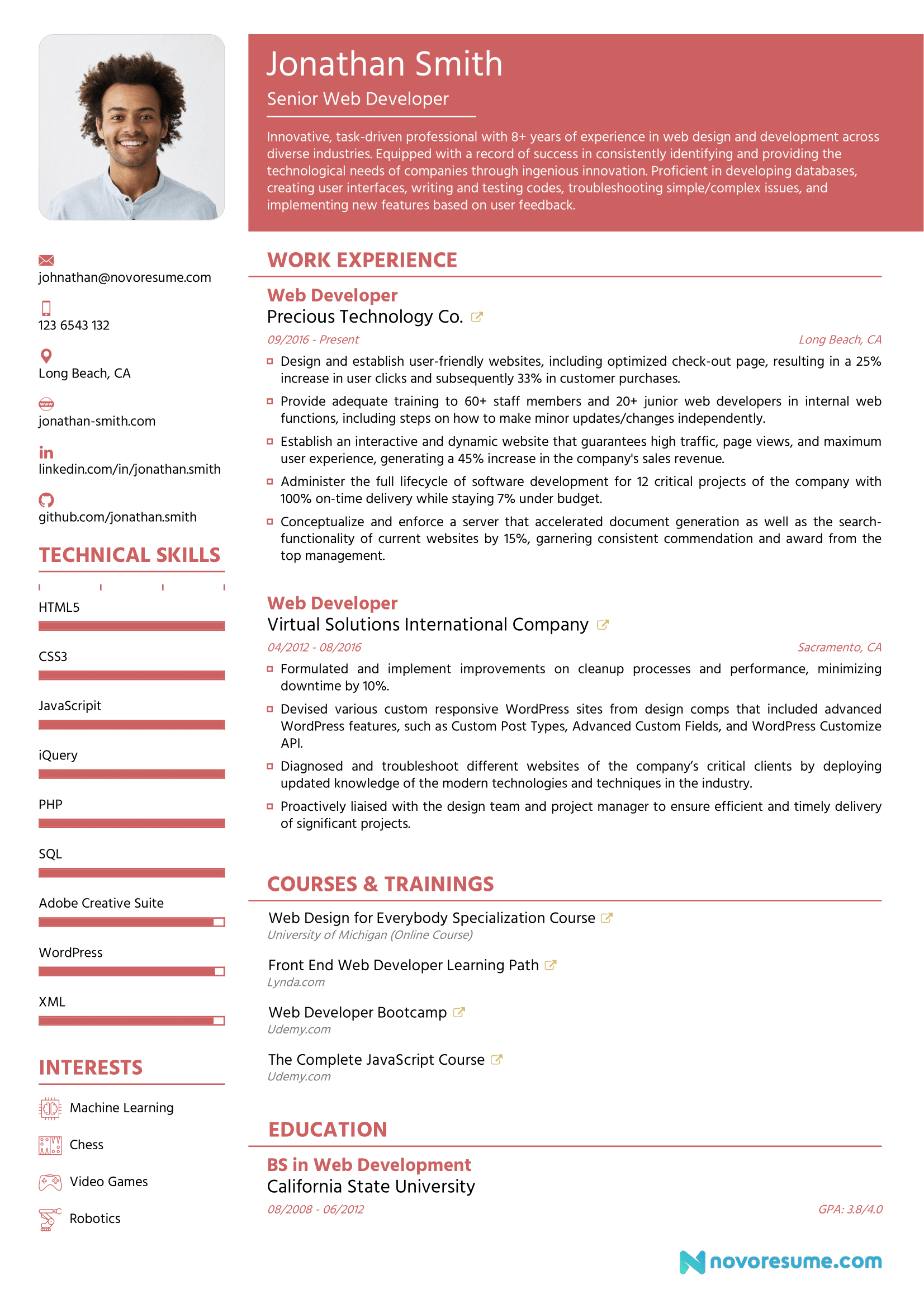 resume example career tips