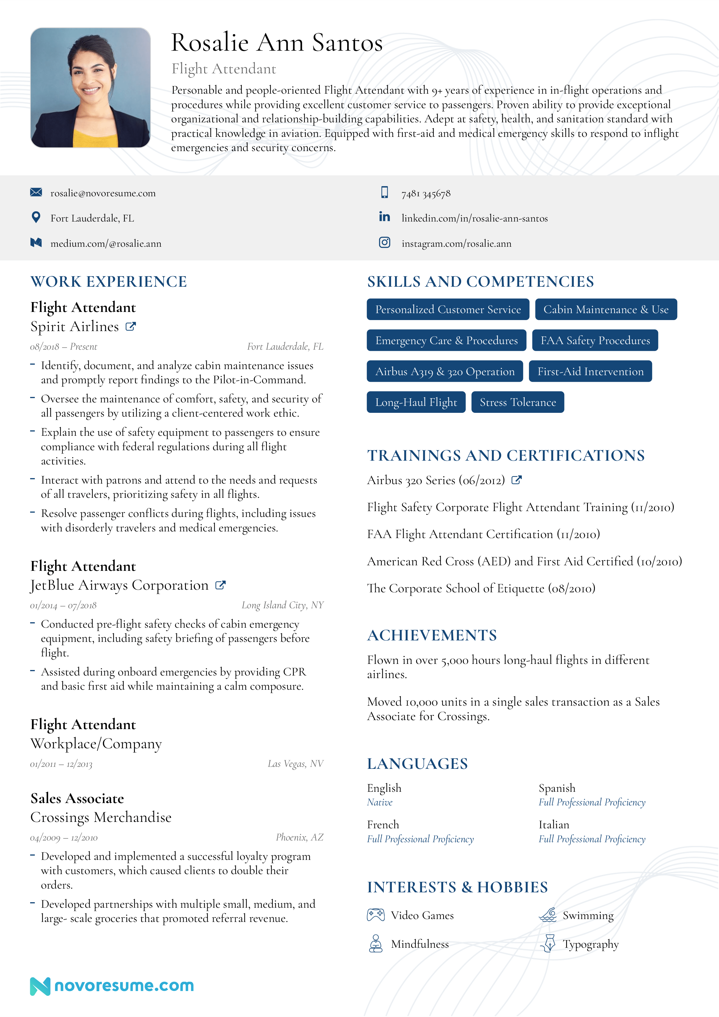 reverse chronological resume example